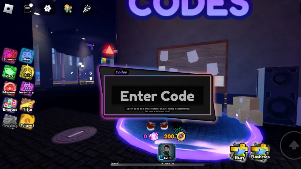 The code redemption screen in Anime Impact.